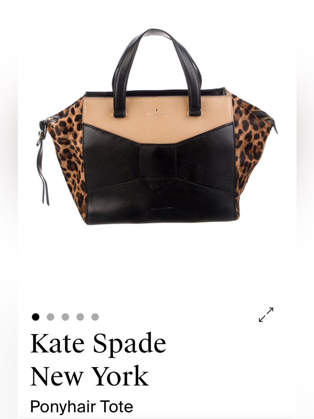 kate spade Black, Tan & Leopard Ponyhair Tote